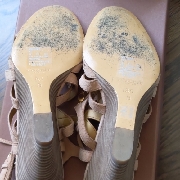 Nude Coach Wedges Joy Natural Suede - Picture 4 of 4